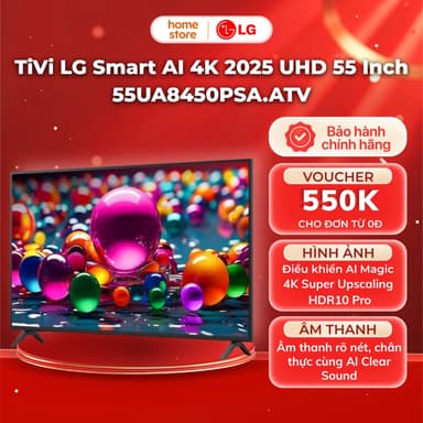 So sánh giá TiVi LG Smart AI 4K 2025 UHD 55 Inch 55UA8450PSA | Bảo Hành 24 Tháng | Chính Hãng LG rẻ nhất?