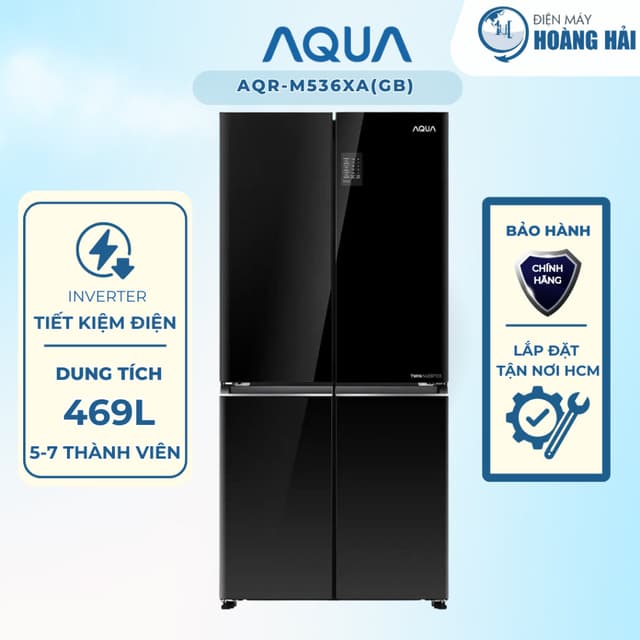AQR-M536XA(GB) | Tủ lạnh Aqua Inverter 469 lít Multi Door AQR-M536XA(GB) - Hàng chính hãng - Ảnh 12