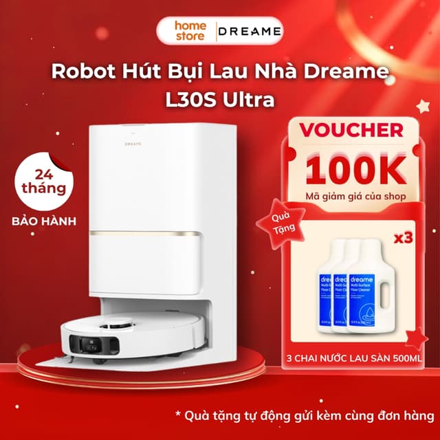 Robot Hút Bụi Lau Nhà Dreame L30s Ultra | Trạm Sạc Đa Năng 7 Trong 1 | Giặt, Sấy Giẻ Lau - Chính hãng - Ảnh 4