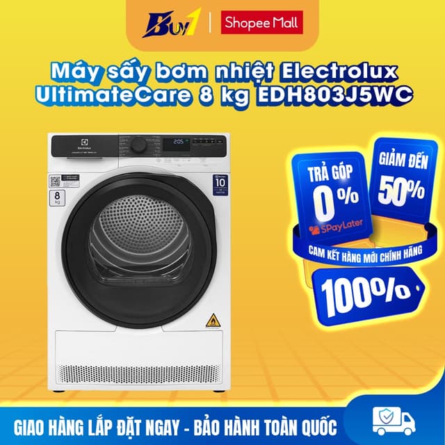 EDH803J5WC - Máy sấy bơm nhiệt Electrolux UltimateCare 8 kg EDH803J5WC - Hàng chính hãng - Ảnh 6