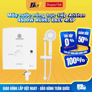 So sánh giá Aures Easy 4.5P - Máy nước nóng trực tiếp Ariston 4500W AURES EASY 4.5P 3S - Hàng chính hãng rẻ nhất?