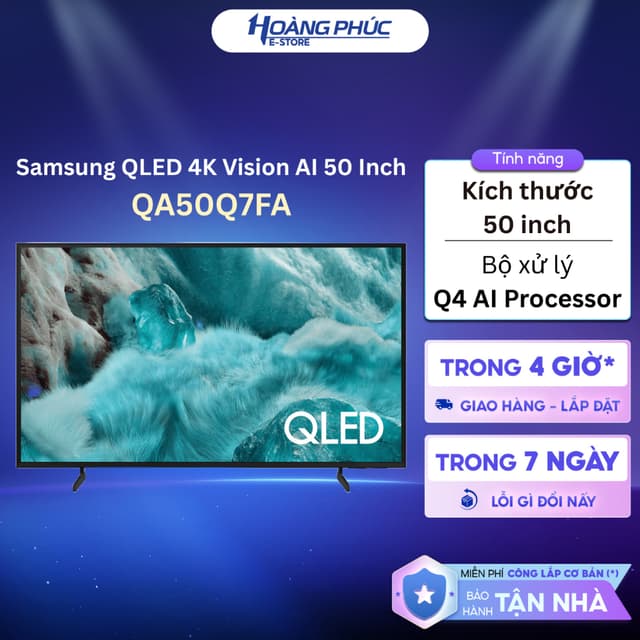 QA50Q7FA - Smart Tivi SAMSUNG QLED 4K Vision AI 50 Inch QA50Q7FAAKXXV {Toàn Quốc} - Ảnh 5
