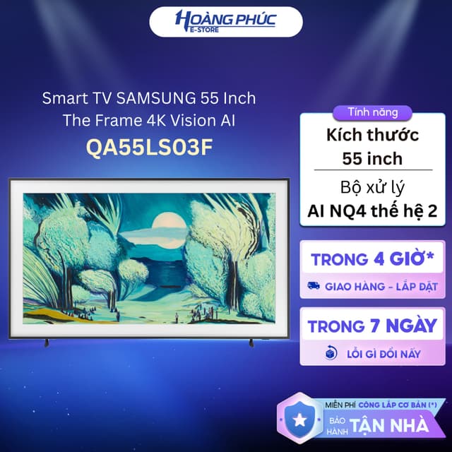 QA55LS03F - Smart Tivi Khung Tranh The Frame QLED SAMSUNG 4K Vision AI 55 Inch QA55LS03FAKXXV (Tặng kèm KHUNG TRANH) - Ảnh 6
