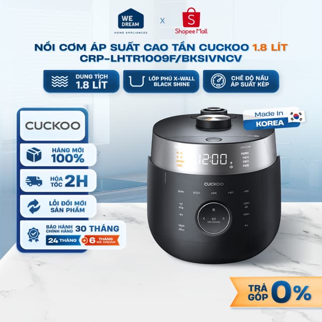 CRP-LHTR1009F - Nồi Cơm Áp Suất Cao Tần Cuckoo 1.8 Lít CRP-LHTR1009F/BKSIVNCV - Hàng Chính Hãng, Mới 100% - Ảnh 3