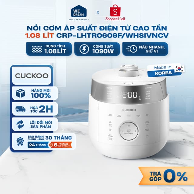 CRP-LHTR0609F - Nồi Cơm Áp Suất Điện Tử Cao Cuckoo Tần 1.08 lít CRP-LHTR0609F/WHSIVNCV - Hàng Chính Hãng, Mới 100% - Ảnh 6