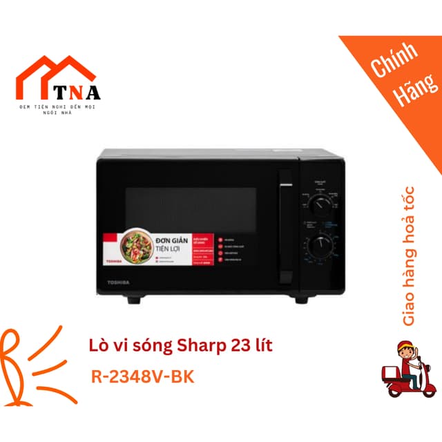 Lò vi sóng Sharp 23 lít R-2348V-BK - Hàng chính hãng - Ảnh 11