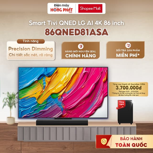 86QNED81ASA - Smart Tivi LG QNED AI 4K 86 Inch 86QNED81ASA - [Giao-Lắp HCM] - Ảnh 8