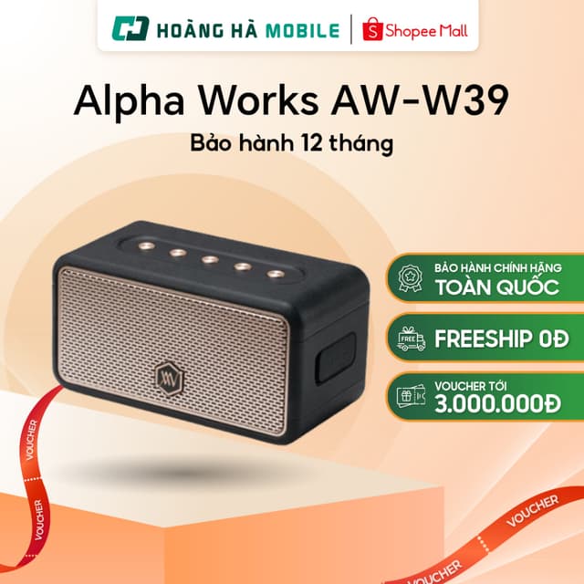 Loa Bluetooth chính hãng Alpha Works AW-W39 thế hệ mới bảo hành 12 tháng - Ảnh 5