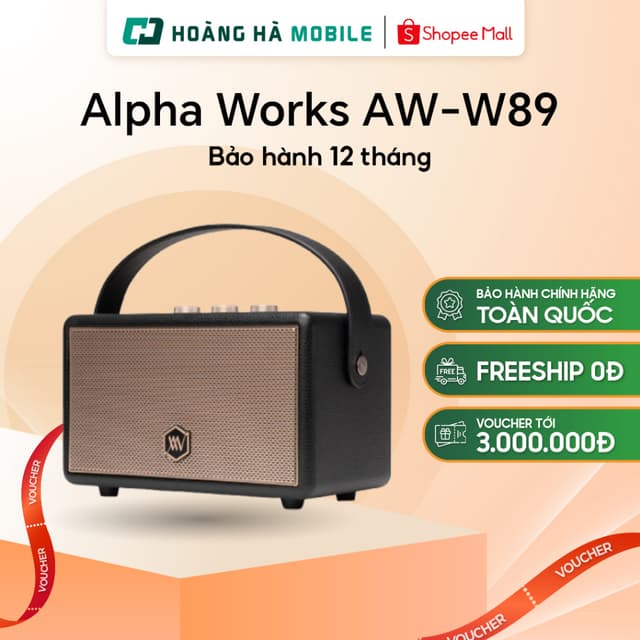Loa Bluetooth chính hãng Alpha Works AW-W89 bảo hành 12 tháng - Ảnh 6