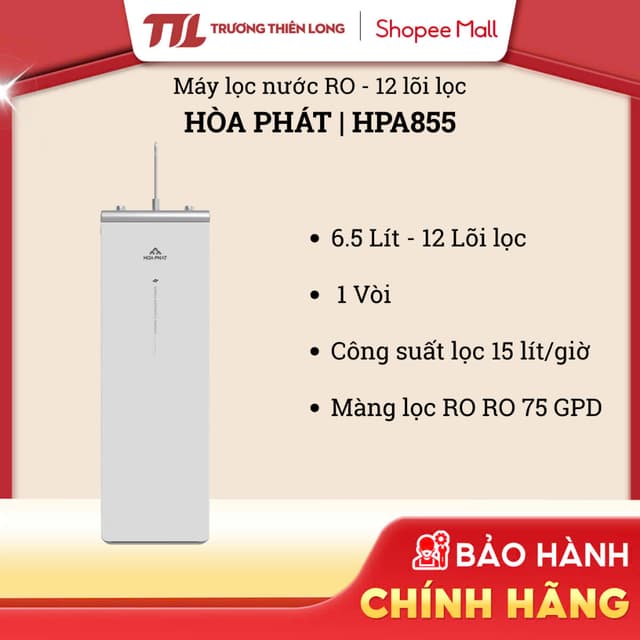 [Shopee - Lắp đặt 0Đ HN HCM] - HPA855 | HPA856 -  Máy Lọc Nước RO Hydrogen ion kiềm Hòa Phát  - 12 Lõi - Ảnh 6