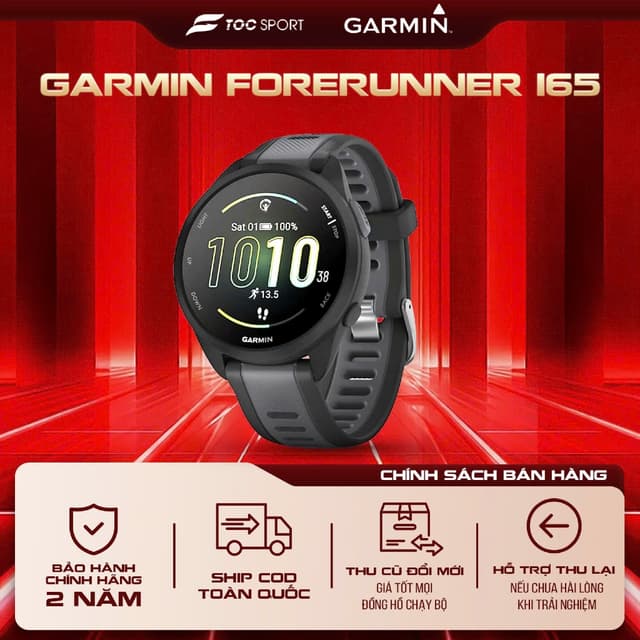 Đồng hồ thể thao chạy bộ GPS Garmin Forerunner 165 - 43mm - Dây Silicon - Hàng Mới - Ảnh 6