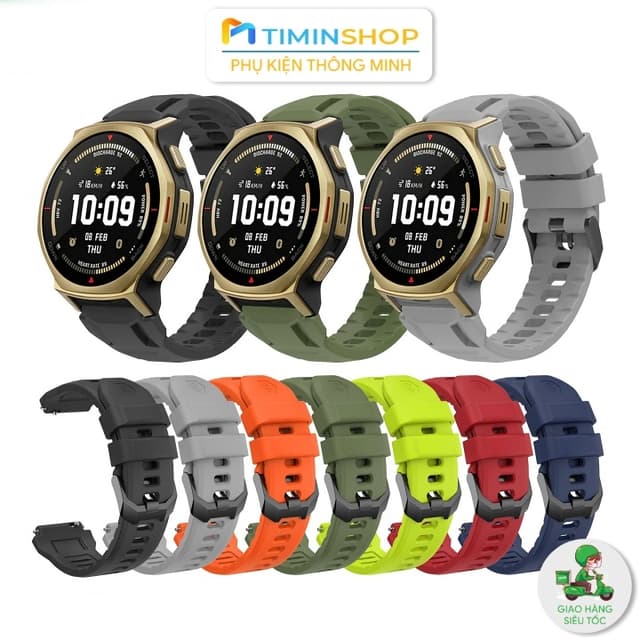 Dây cho Amazfit T-Rex 3 Pro 44mm - Silicone (DRE3P-44) - Ảnh 8