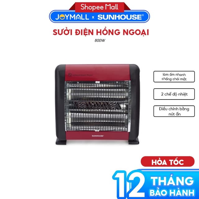 Sưởi Điện Hồng Ngoại SUNHOUSE SHD7013, Hàng Chính Hãng, An Toàn, Tiện Lợi - JoyMall - Ảnh 10