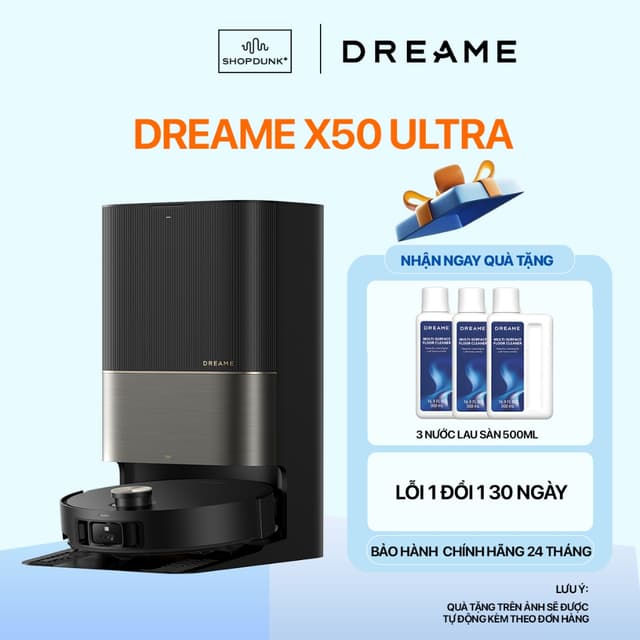 Robot Hút Bụi Lau Nhà Dreame X50 Ultra | Lực Hút 20000Pa   | Tự Động Giặt, Sấy Giẻ Lau Chính Hãng - Ảnh 12