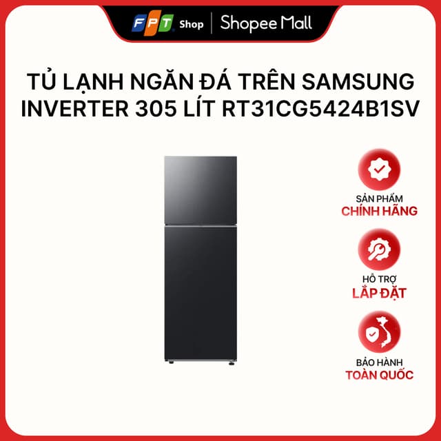 [Hàng chính hãng] Tủ lạnh ngăn đá trên Samsung Inverter 305 lít RT31CG5424B1SV - Ảnh 11