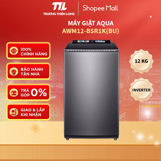 AWM12-BSR1K(BU) - Máy Giặt Aqua Inverter 12 Kg AWM12-BSR1K(BU) [TOÀN QUỐC] - Ảnh 6