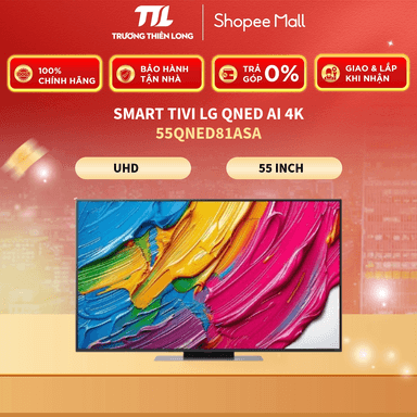 So sánh giá 55QNED81ASA - Smart Tivi LG QNED AI 4K 55 Inch 55QNED81ASA [FREESHIP HCM] rẻ nhất?