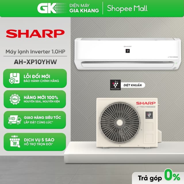 AH-XP10YHW | AH-XP10CMW - Máy Lạnh Sharp Inverter 1.0 HP [Toàn Quốc] - Ảnh 5