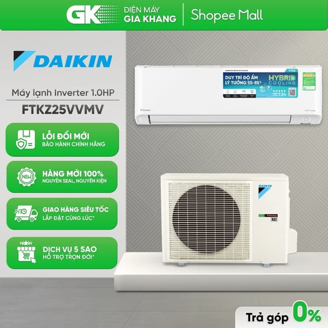 [GIAM300] FTKZ35VVMV / FTKZ25VVMV - Máy Lạnh Inverter Daikin 1.0/ 1.5 HP FTKZ - [Toàn Quốc] - Ảnh 8