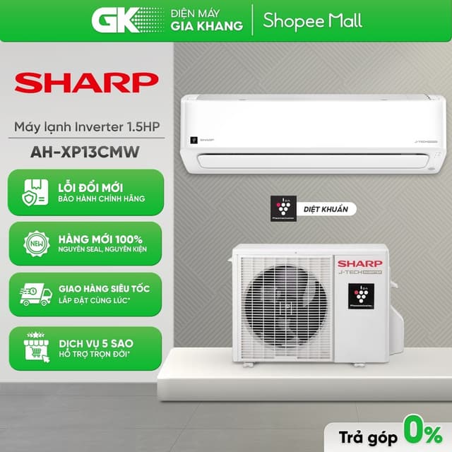 AH-XP13CMW | AH-XP18CMW - Máy Lạnh | Điều Hoà Sharp Inverter 1.5 HP | 2HP [Freeship HCM] - Ảnh 9