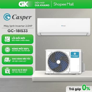 So sánh giá GC-18IS32 | GC-18IS33 - Máy Lạnh Casper Inverter 2.0 HP [Freeship HCM] rẻ nhất?