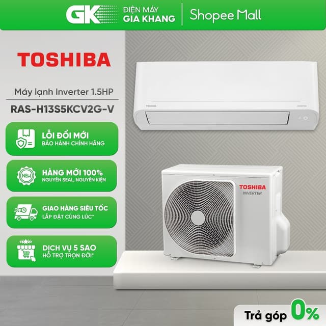 RAS-H13S5KCV2G-V - Máy Lạnh Toshiba Inverter 1.5 HP H13S5KCV2G-V [Freeship HCM]{GIÁ MÁY} - Ảnh 12