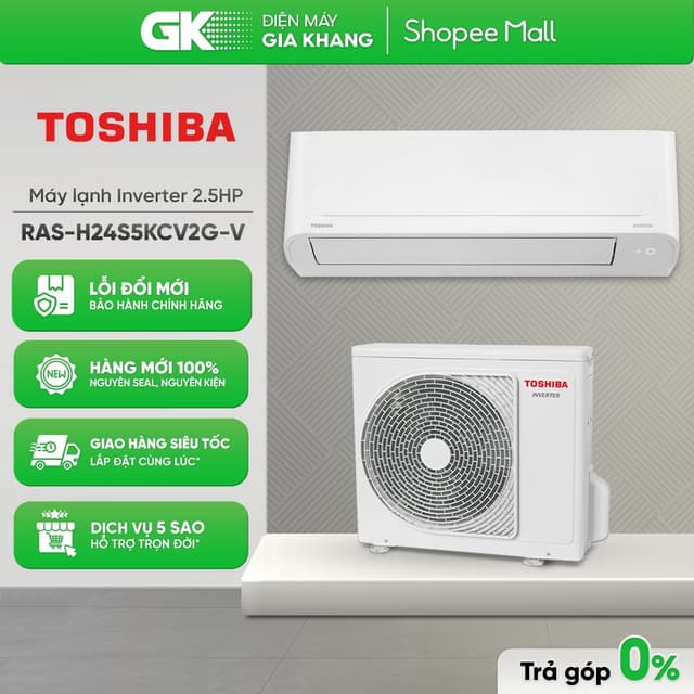 RAS-H24PKCVG-V | RAS-H24S5KCV2G-V - Máy Lạnh Toshiba 2.5 HP Inverter [Freeship HCM] - Ảnh 8