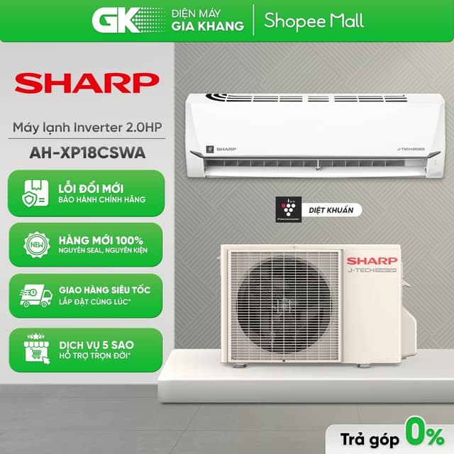 AH-XP18CSWA | AH-XP18CMW - Máy Lạnh / Điều Hoà Sharp Inverter 2 HP [Toàn Quốc] - Ảnh 3