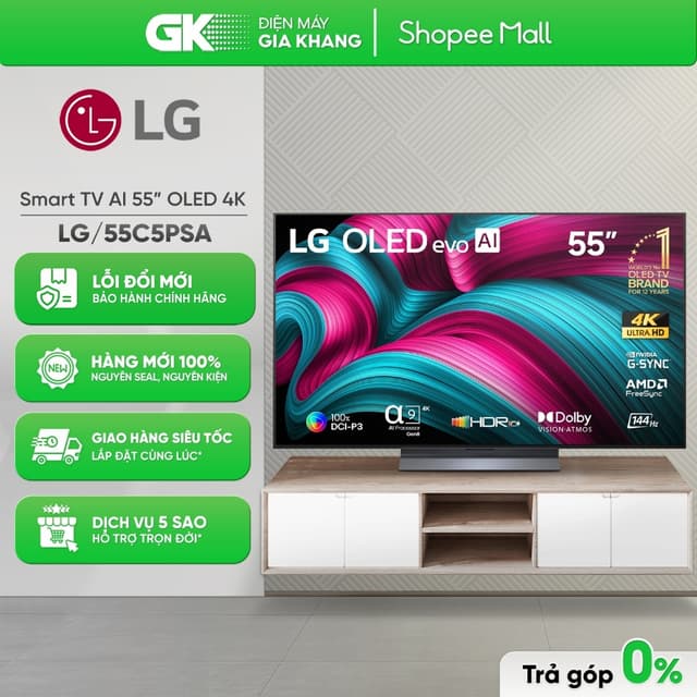 55C5PSA - Smart Tivi OLED LG Evo AI 4K 55 Inch OLED55C5PSA [Freeship HCM] - Ảnh 2