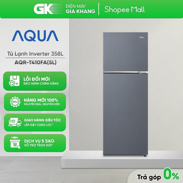 AQR-T410FA(SL) - Tủ Lạnh Aqua Inverter 358 Lít - [Freeship HCM] - Ảnh 7
