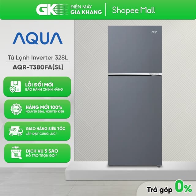 AQR-T380FA(SL) - Tủ Lạnh Aqua Inverter 328 Lít AQR-T380FA(SL) [Toàn Quốc] - Ảnh 3