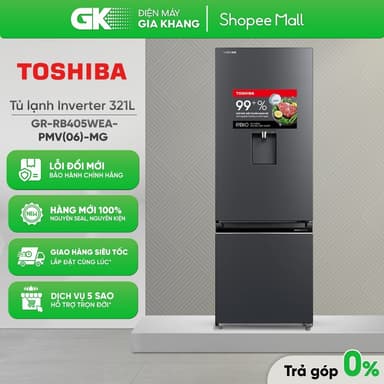So sánh giá GR-RB405WEA-PMV(06)-MG - Tủ Lạnh Toshiba Inverter 321 Lít GR-RB405WEA [Freeship HCM] rẻ nhất?