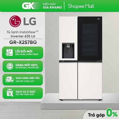 So sánh giá GR-X257BG Tủ Lạnh LG Inverter 635 Lít Side By Side InstaView Door-in-Door{GIẢM 10%} rẻ nhất?