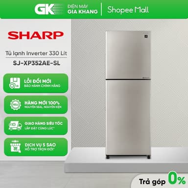 So sánh giá SJ-XP352AE-SL - Tủ Lạnh Sharp Inverter 330 Lít SJ-XP352AE-SL [Toàn Quốc] rẻ nhất?