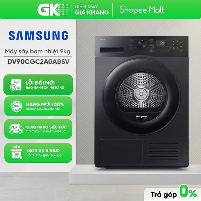 DV90CGC2A0ABSV - Máy Sấy Bơm Nhiệt Samsung 9 Kg DV90CGC2A0ABSV [Toàn Quốc] - Ảnh 3
