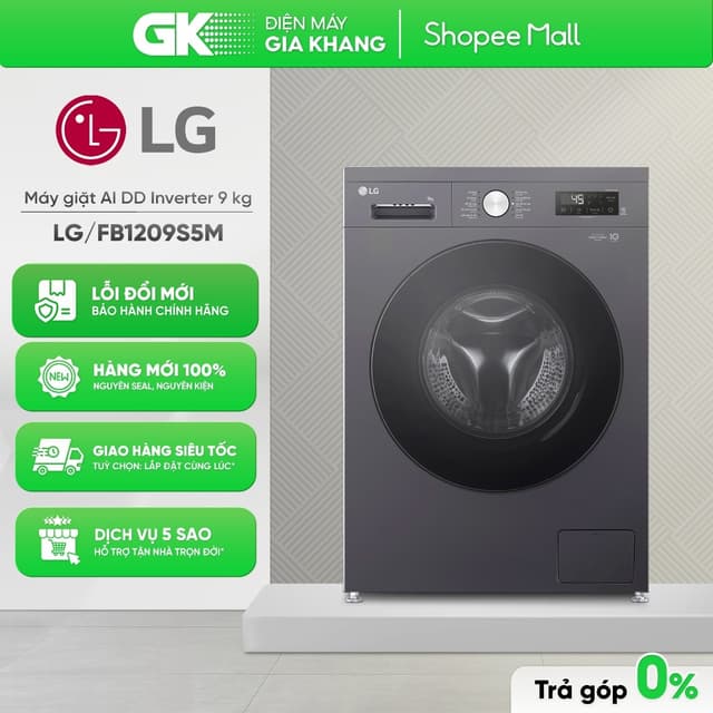 FB1209S5M - Máy Giặt Lồng Ngang LG Inverter 9 Kg FB1209S5M [Freeship HCM] - Ảnh 12