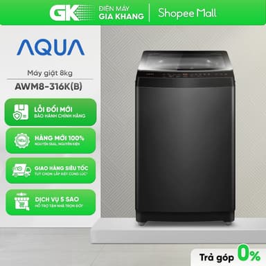 So sánh giá AWM8-316K(B) - Máy Giặt Aqua 8 Kg [Toàn Quốc] rẻ nhất?