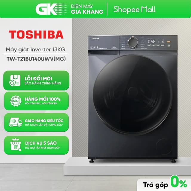 TW-T21BU140UWV(MG) - Máy Giặt Toshiba Inverter 13 Kg TW-T21BU140UWV(MG) [Toàn Quốc] - Ảnh 1
