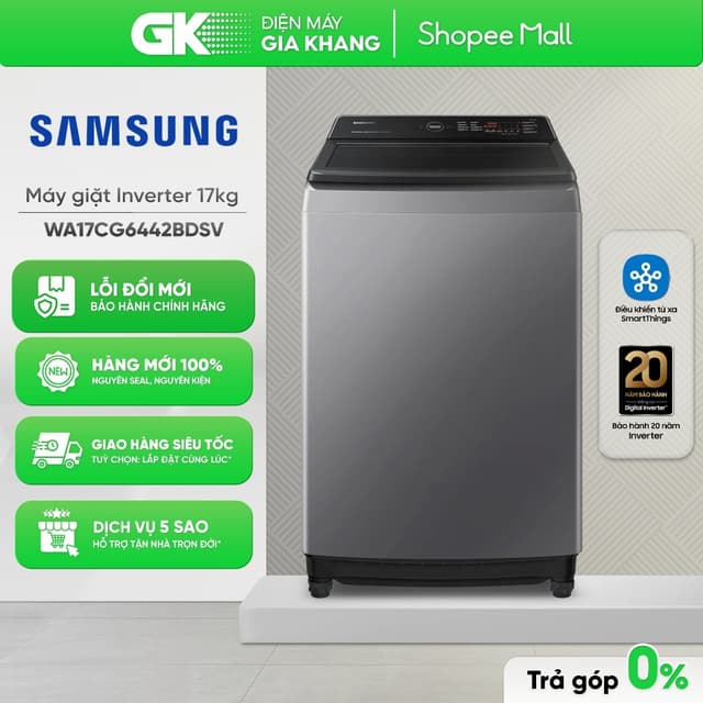 WA17CG6442BDSV - Máy Giặt Samsung Ecobubble Inverter 17 Kg [Toàn Quốc] - Ảnh 4