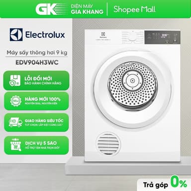 So sánh giá EDV904H3WC - Máy Sấy Thông Hơi Electrolux UltimateCare 9 Kg EDV904H3WC [Freeship CẦN THƠ] rẻ nhất?
