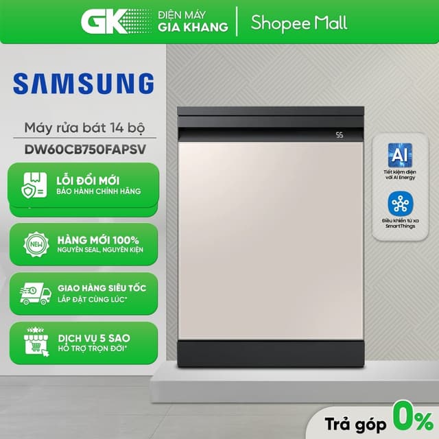 DW60CB750FAPSV - Máy Rửa Chén Độc Lập Samsung Bespoke [Freeship HCM]{Miễn Phí Công Lắp HCM} - Ảnh 2