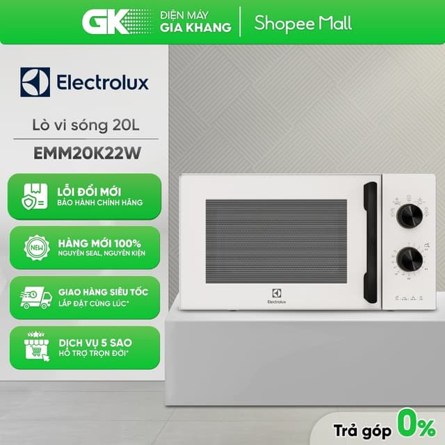 EMM20K22W - EMM20K22B 20 Lít | EMM23K22B - EMM23D22B 23 Lít - Lò Vi Sóng ELECTROLUX [Toàn Quốc] - Ảnh 6