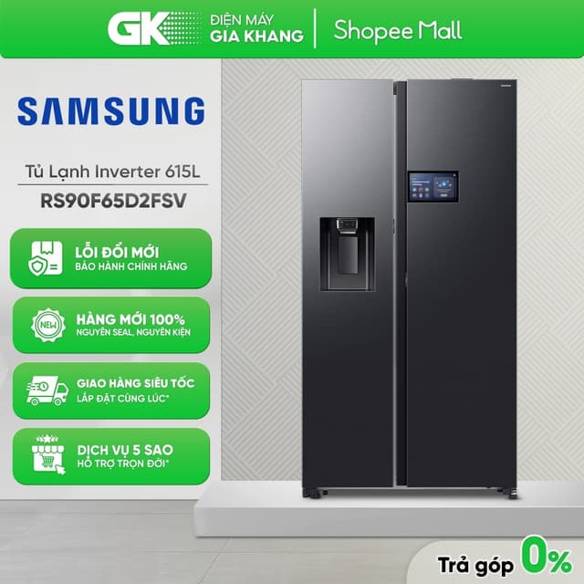 RS90F65D2FSV | RS80F65J2BSV Tủ Lạnh Samsung Inverter Side By Side 615 Lít / 634 Lít [Freeship HCM] - Ảnh 9