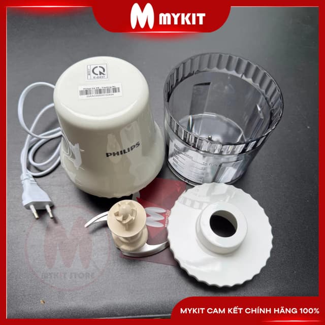 Phụ kiện Máy xay thịt mini Philips HR1393 450W 0.5 lít chuẩn hãng - Ảnh 4