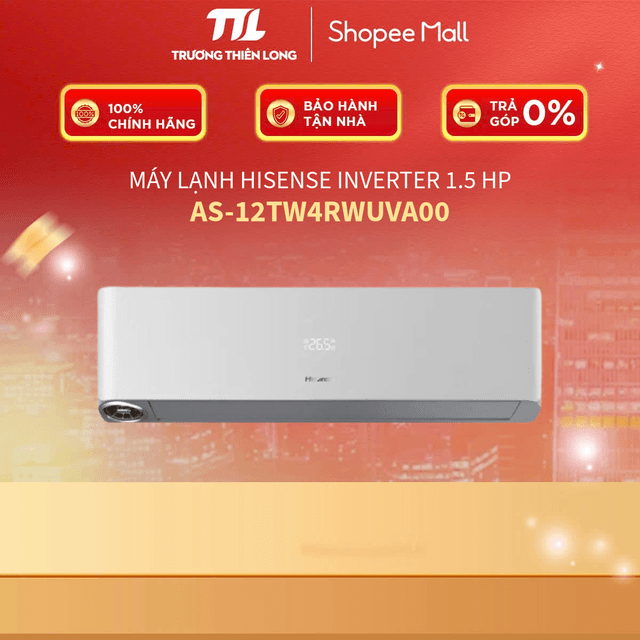 AS-12TW4RWUVA00 - Máy Lạnh Hisense Inverter 1.5 HP AS-12TW4RWUVA00 [FREESHIP HCM] - Ảnh 2