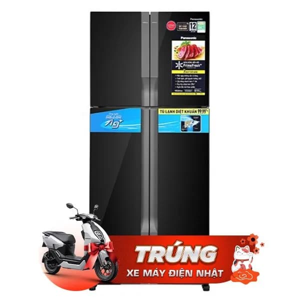 So sánh Tủ lạnh Aqua Inverter 660 lít Multi Door AQR-M727XA(GB)U1 vs Tủ lạnh Panasonic Inverter 550 lít Multi Door NR-DZ601VGKV