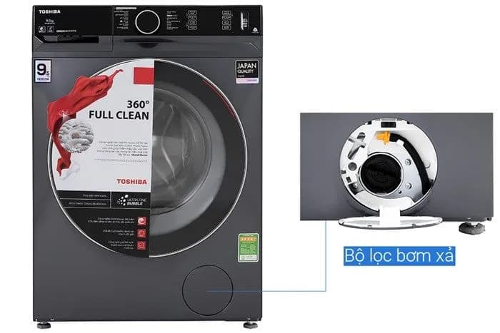 So sánh Máy giặt Panasonic Inverter 9.5 Kg NA-FD95V1BRV vs Máy giặt Toshiba Inverter 9.5 Kg TW-BK105G4V(MG)