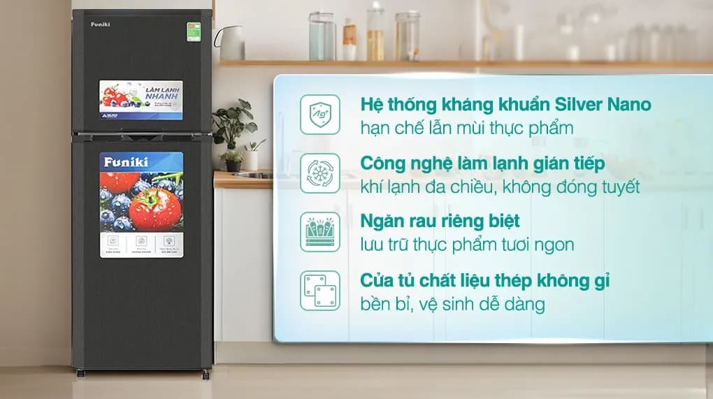 So sánh Tủ lạnh Funiki 209 lít HR T6209TDG vs Tủ lạnh Toshiba Inverter 249 lít GR-RT325WE-PMV(06)-MG