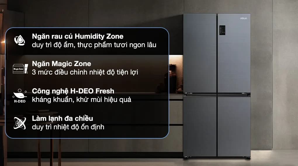 So sánh Tủ lạnh Samsung Inverter 385 lít Bespoke RT38CB668422SV vs Tủ lạnh Aqua Inverter 469 lít Multi Door AQR-M536XA(WSL)
