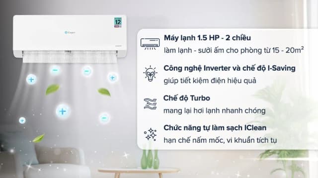 So sánh giá Máy lạnh 2 chiều Casper Inverter 1.5 HP QH-12IU36A rẻ nhất? - Ảnh 6